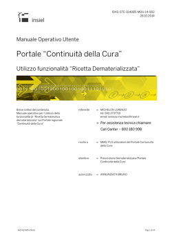 Manuale - Continuit&agrave; della cura