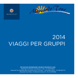 2014 VIAGGI PER GRUPPI