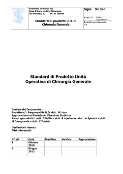 Chirurgia generale - Sanatorio Triestino