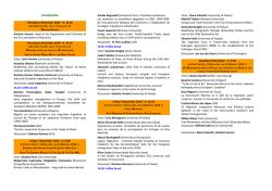 PROGRAMME Thursday 6 November 2014 &ndash; h. 14.30 Sala della