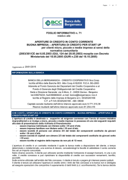 71 Apertura di credito buona impresa start up