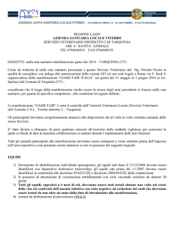 Norme Sanitarie per animali