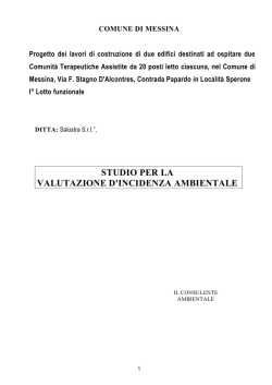 1 &ndash; INTRODUZIONE - Comune di Messina
