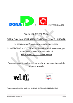 Programma Meeting Roma 2014