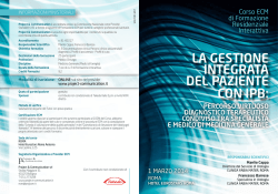LA GESTIONE INTEGRATA DEL PAZIENTE CON IPB:
