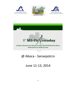 Download the final program - 8° MS-Pharmaday