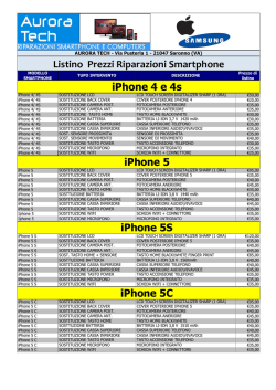 iPhone 5S Listino Prezzi Riparazioni Smartphone iPhone 4 e 4s
