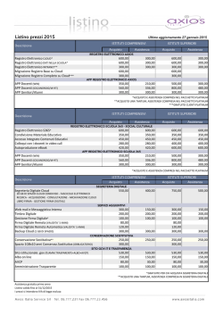 Listino prezzi 2014