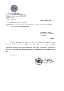 Elenco laureandi - Medicina - Universit&agrave; degli Studi di Catania