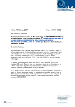 Circolare per il corso TECNICO/TECNICO PROGETTISTA