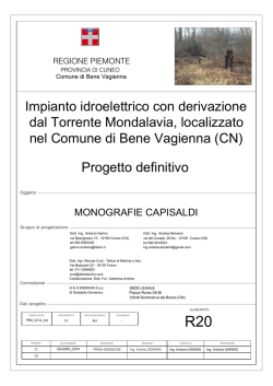 Impianto idroelettrico con derivazione dal Torrente Mondalavia