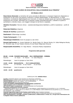 casi clinici in oculistica
