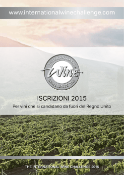 IscrIzIonI 2015 - International Wine Challenge