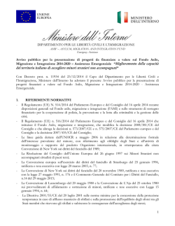 Avviso MSNA - Ministero Interno