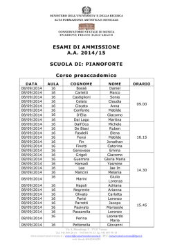 pianoforte - Conservatorio di Verona
