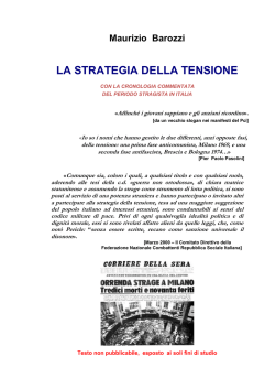 LA STRATEGIA DELLA TENSIONE - fncrsi