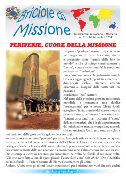Briciole di Missione - Parrocchia e Oratorio Macherio