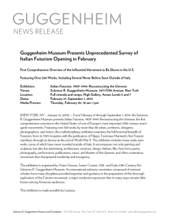 Italian Futurism, 1909–1944: Reconstructing the Universe