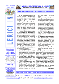 gennaio 2015 / anno 8 - numero 1