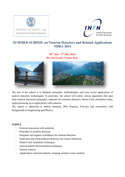 SUMMER SCHOOL on Neutron Detectors and Related Applications