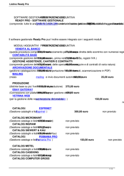 Listino Ready Pro