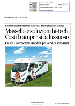 Cos&igrave;il camper si fa lussuoso - Associazione Produttori Camper