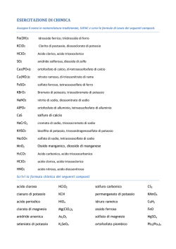 Correzione simulazione chimica 15/11/2013 4^ scientifico