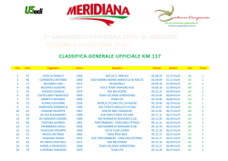 classifica generale ufficiale 05 ottobre 2014