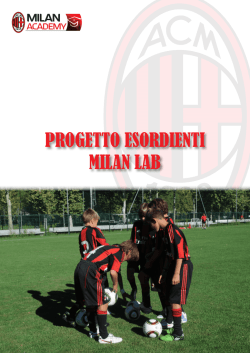 PROGETTO ESORDIENTI MILAN LAB