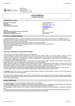 Locazione finanziaria - Hypo Alpe Adria Bank SpA