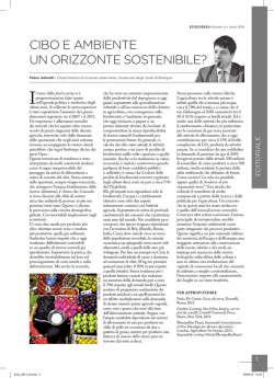 CIBO E AMBIENTE UN ORIZZONTE SOSTENIBILE?