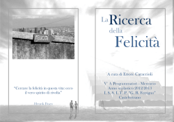 La ricerca della felicit&agrave;