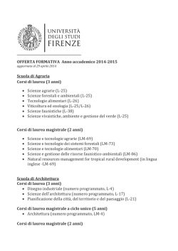 Scienze - Universit&agrave; degli Studi di Firenze