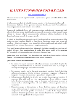 IL LICEO ECONOMICO-SOCIALE (LES)