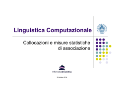 Collocazioni e misure di associazione