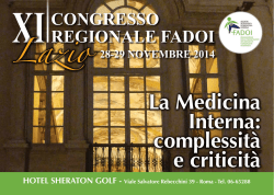 La Medicina Interna: complessit&agrave; e criticit&agrave;