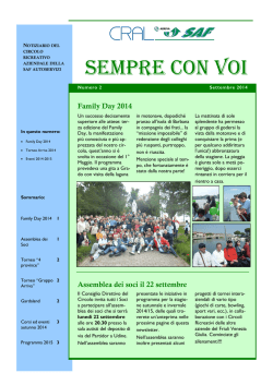 Consulta la newsletter su questo sito... - CRAL SAF