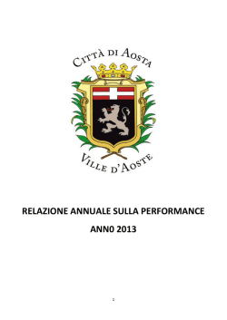 relazione annuale sulla performance ann0 2013