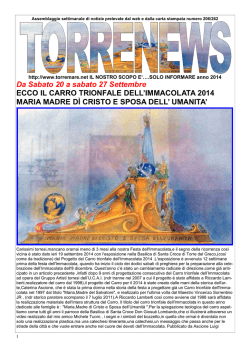 TORRE NEWS SETTEMBRE 2014 / 262
