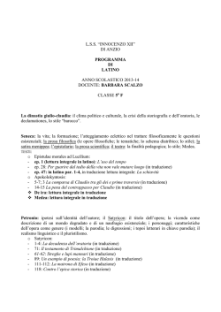L.S.S. &ldquo;INNOCENZO XII&rdquo; DI ANZIO PROGRAMMA DI LATINO ANNO