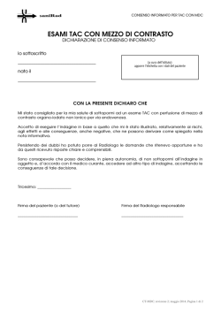 ESAMI TAC CON MEZZO DI CONTRASTO