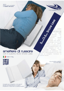 smettere di russare - SOS Snore-Less