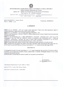 Ripartizione 1 e 2 grado - Ufficio XI – Ambito Territoriale Provinciale