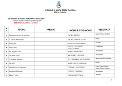 Premi Elenco per la Commissione sezione gallurese 2014