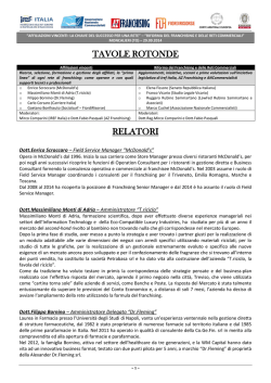 Moderatori e Relatori - Iref