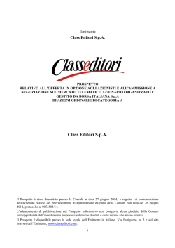 Prospetto - Class Editori