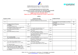 1 CALENDARIO REGIONALE ESTIVO 2014 (ivi comprese le gare