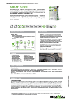 GeoLite&reg; Asfalto - the Kerakoll products area
