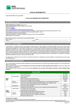 Conto Corrente Ordinario (non consumatori)