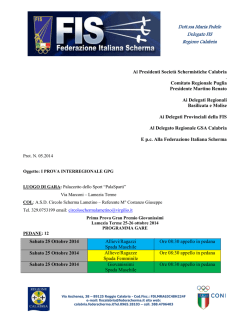 Dott.ssa Maria Fedele Delegato FIS Regione Calabria Ai Presidenti